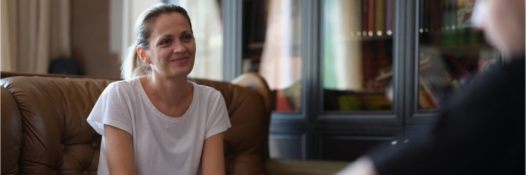 A woman shares her experience during recovery treatment. 