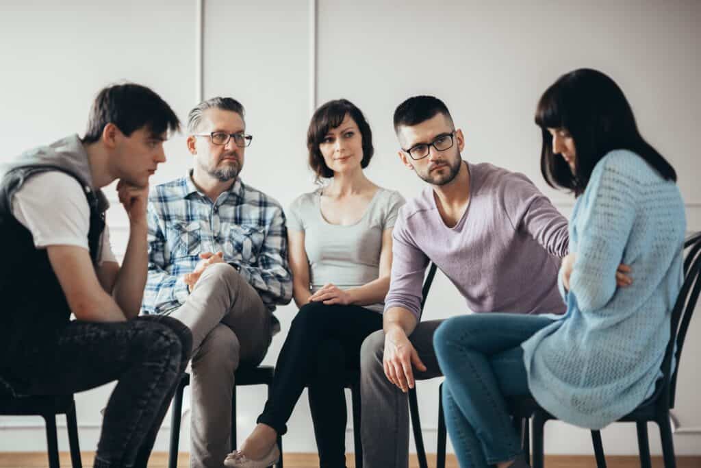group therapy during addiction treatment in New Jersey