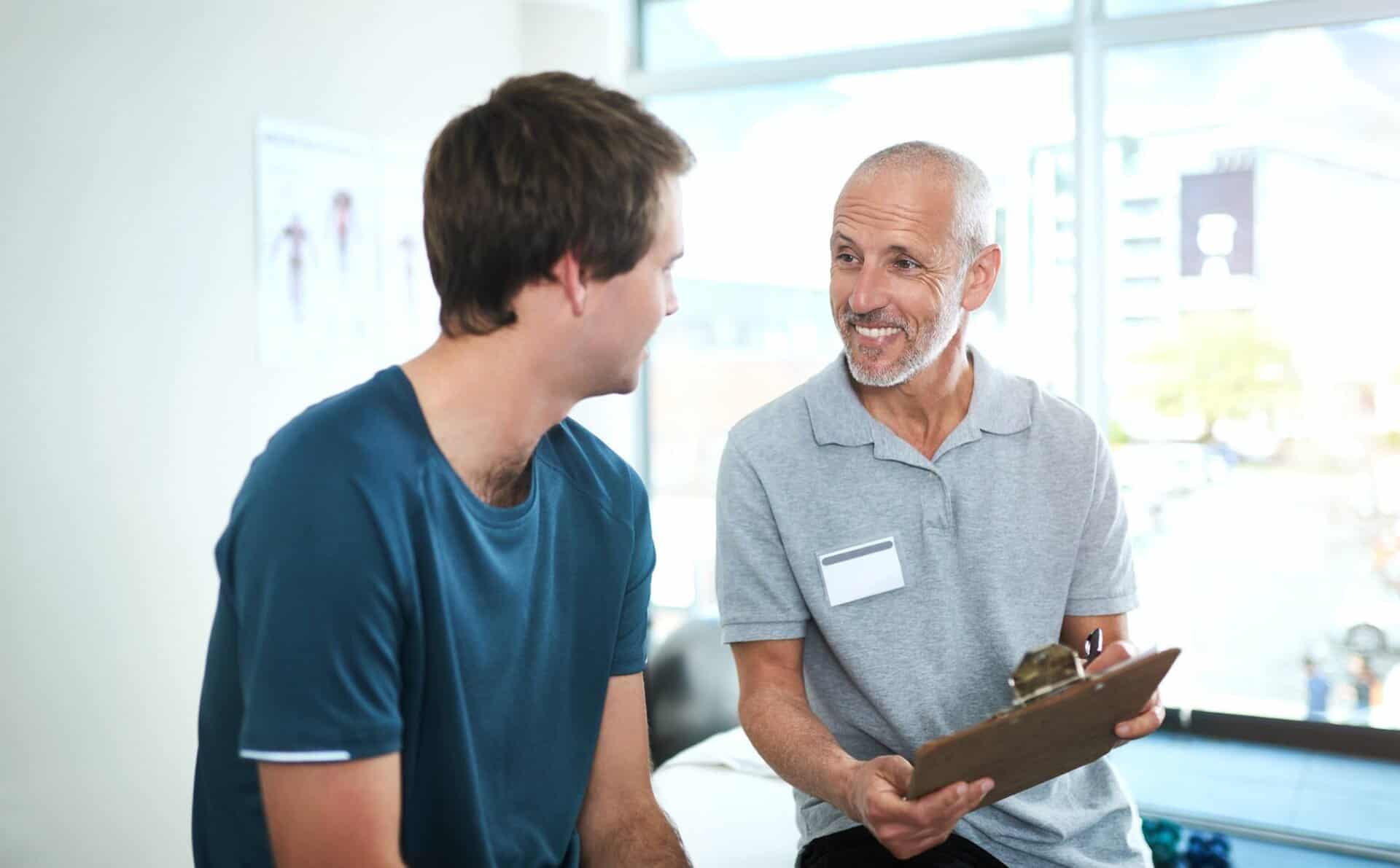 Professional discussing the alcohol sobriety timeline with a client.
