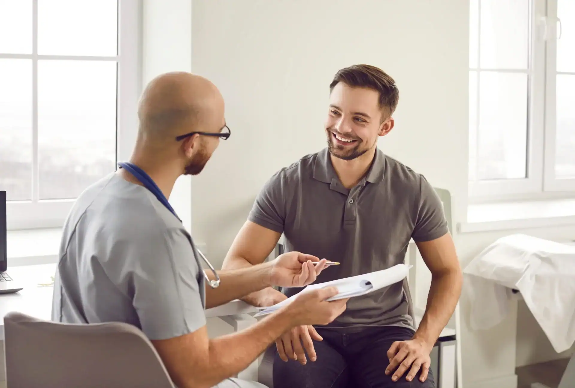 A man in medication-assisted treatment at New Jersey addiction treatment services.