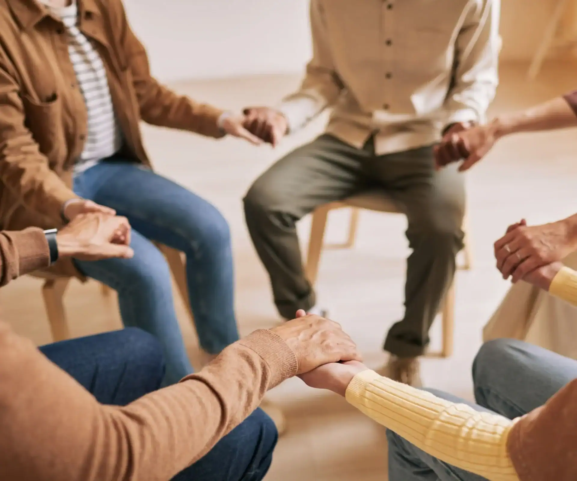 A group unites in support during a meeting at a PCP in Dover, NJ.