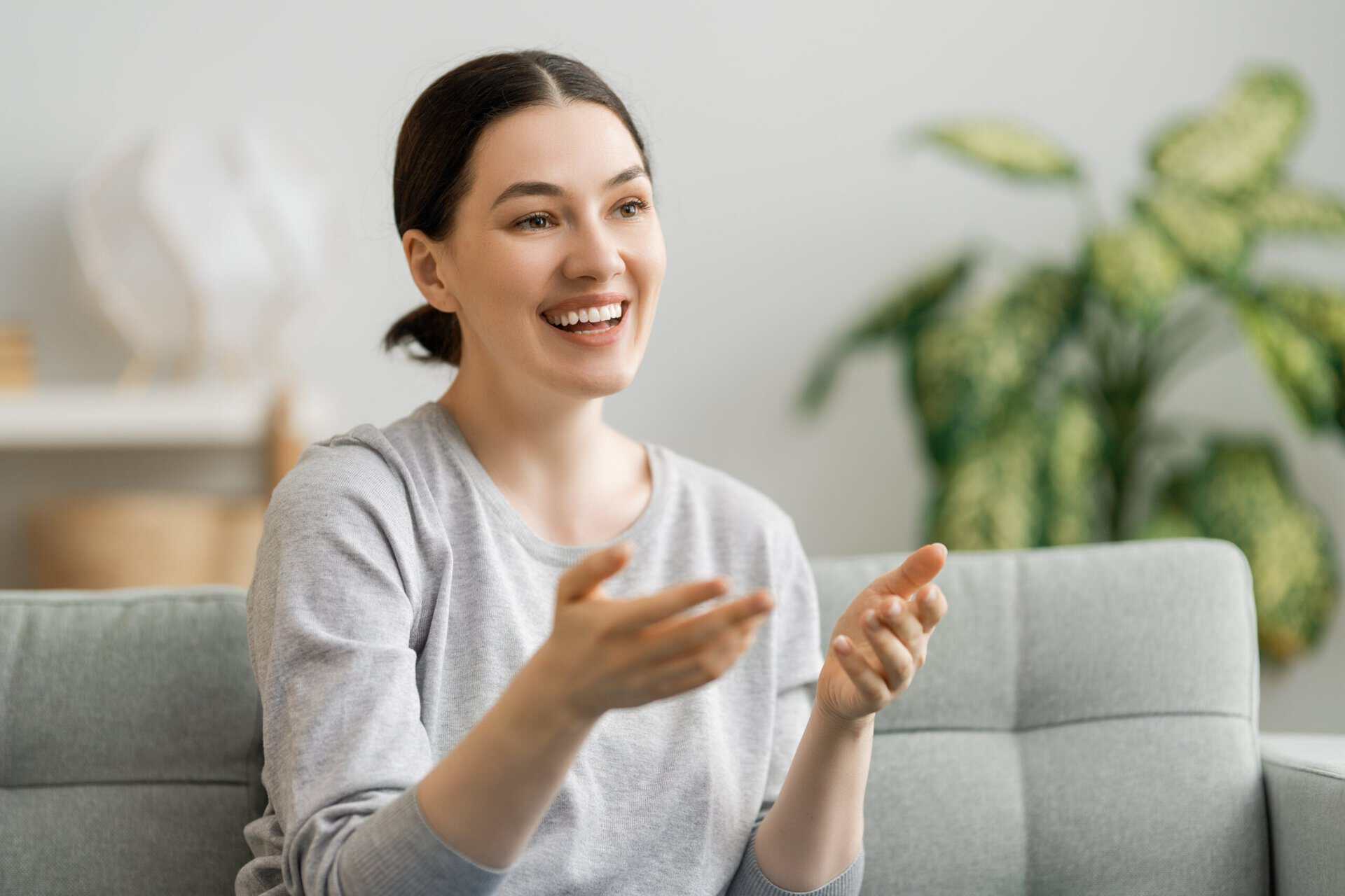 A woman enjoys individual therapy during holistic addiction treatment