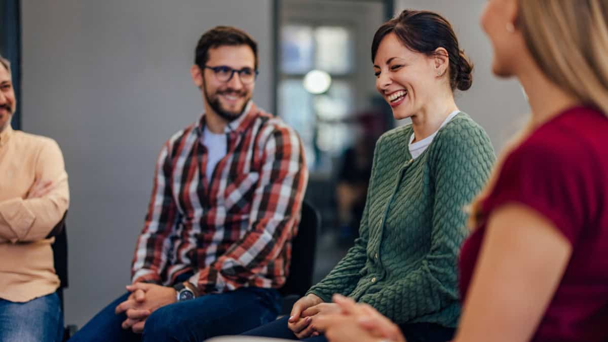 A group session during outpatient treatment through newark drug and alcohol rehab resources